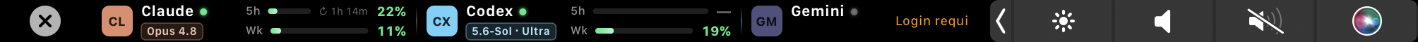 Touch Bar strip